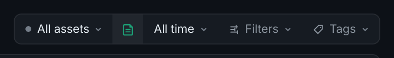 the four filter buttons at the top right of the Journal