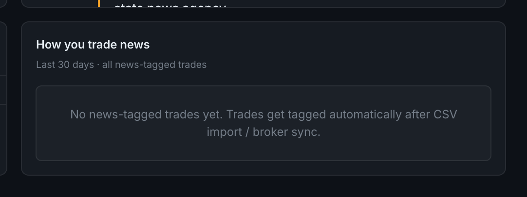 How you trade news: your record around events, broken down by type